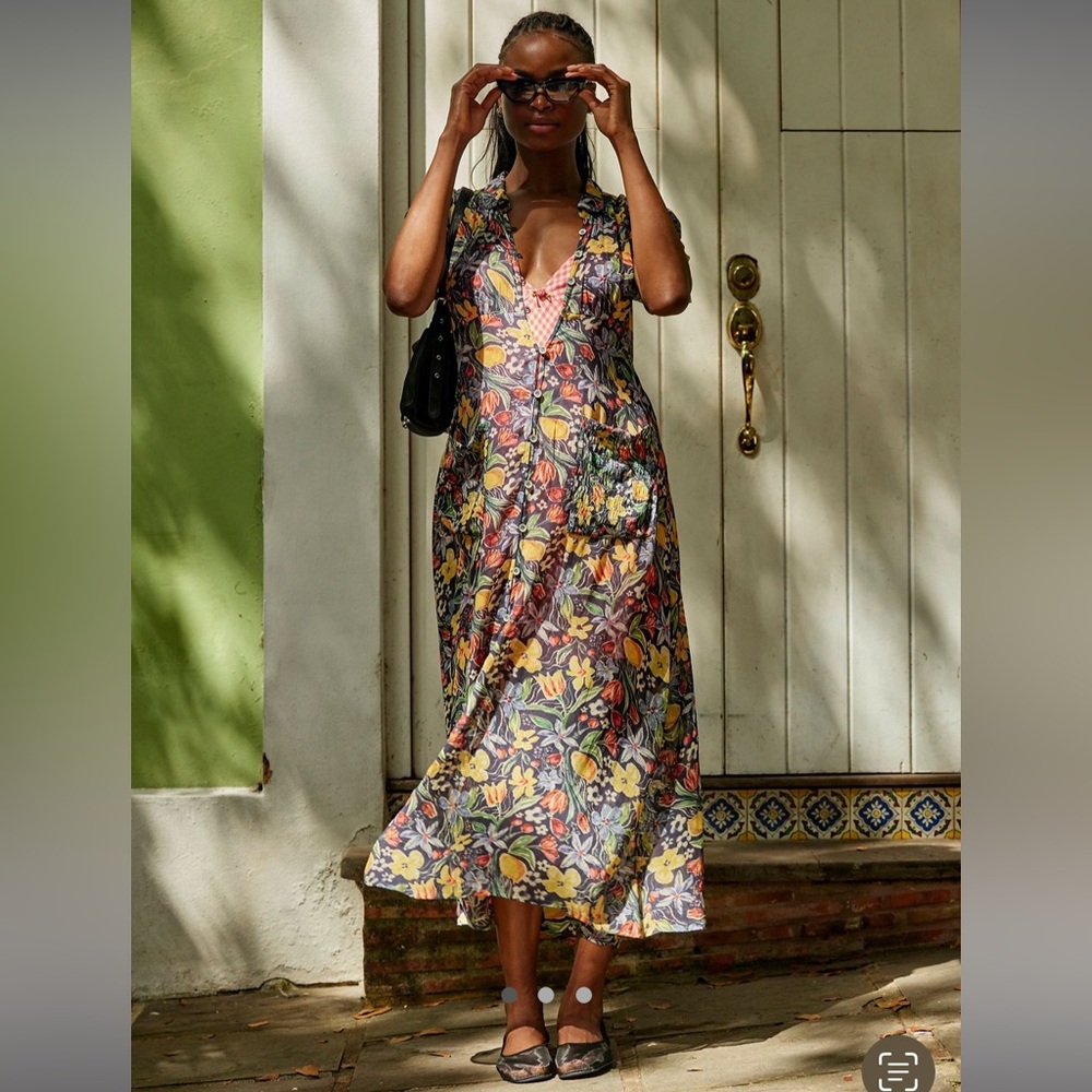 Free People Lemon Meringue Midi Dress